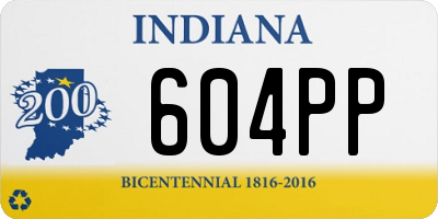 IN license plate 604PP