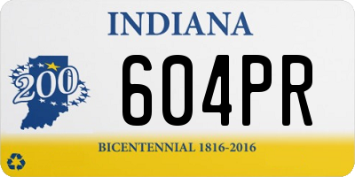 IN license plate 604PR