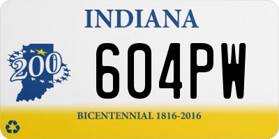 IN license plate 604PW