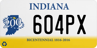 IN license plate 604PX