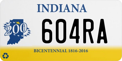 IN license plate 604RA