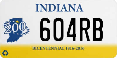 IN license plate 604RB