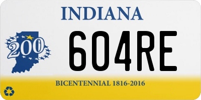 IN license plate 604RE