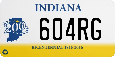 IN license plate 604RG