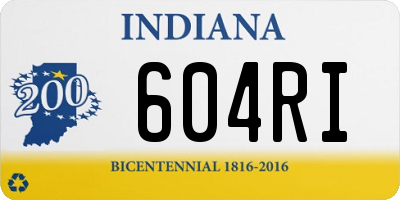 IN license plate 604RI