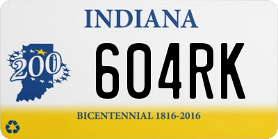 IN license plate 604RK