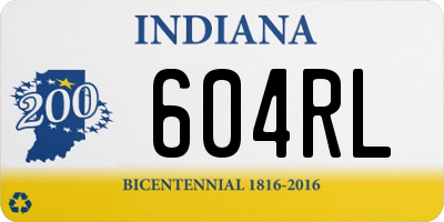 IN license plate 604RL