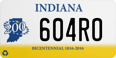 IN license plate 604RO