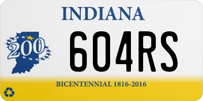 IN license plate 604RS