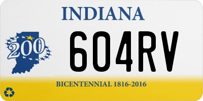 IN license plate 604RV