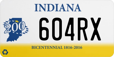 IN license plate 604RX