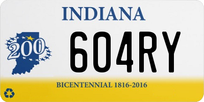 IN license plate 604RY