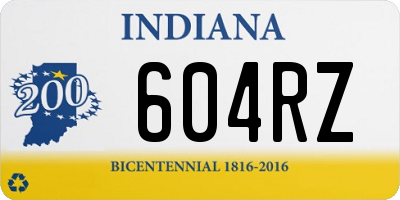 IN license plate 604RZ