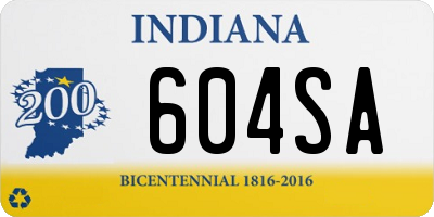 IN license plate 604SA