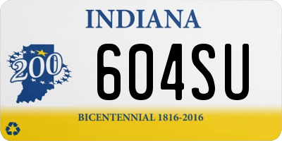 IN license plate 604SU