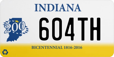 IN license plate 604TH