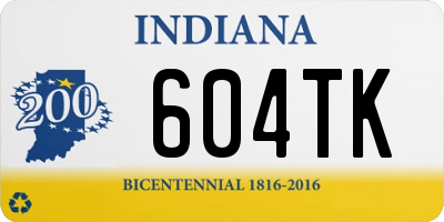 IN license plate 604TK