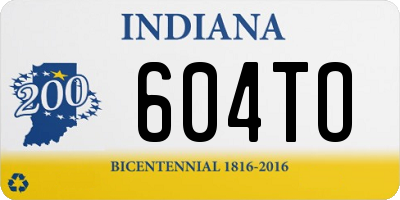 IN license plate 604TO