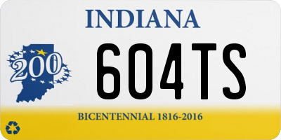 IN license plate 604TS