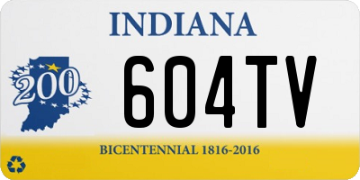 IN license plate 604TV