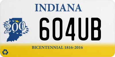 IN license plate 604UB