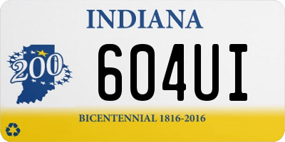 IN license plate 604UI