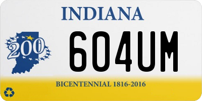 IN license plate 604UM