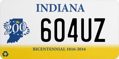 IN license plate 604UZ