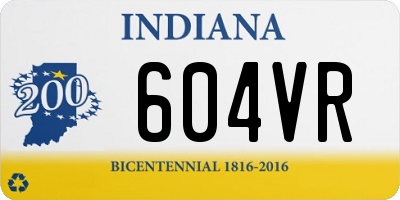 IN license plate 604VR