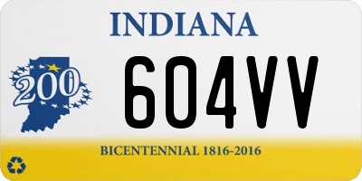 IN license plate 604VV