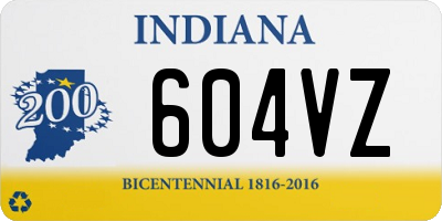 IN license plate 604VZ