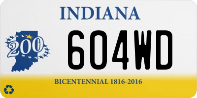 IN license plate 604WD