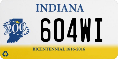 IN license plate 604WI