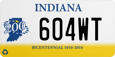 IN license plate 604WT