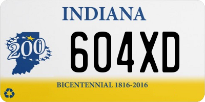 IN license plate 604XD