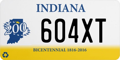 IN license plate 604XT