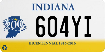 IN license plate 604YI