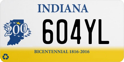 IN license plate 604YL