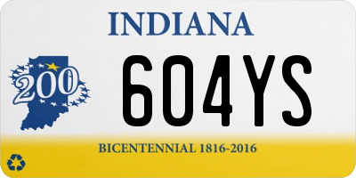 IN license plate 604YS