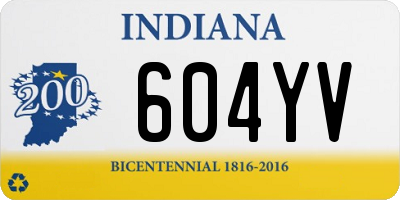 IN license plate 604YV