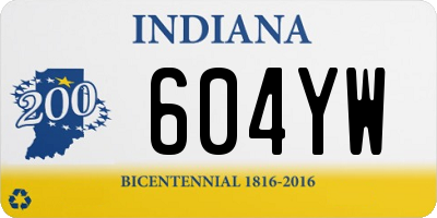 IN license plate 604YW