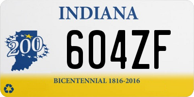 IN license plate 604ZF