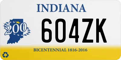 IN license plate 604ZK