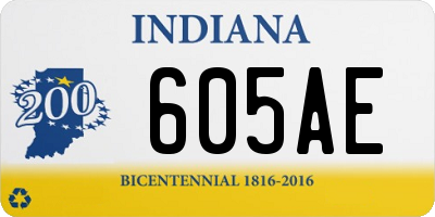 IN license plate 605AE