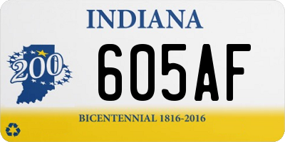 IN license plate 605AF