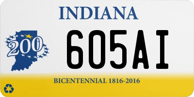 IN license plate 605AI