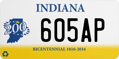 IN license plate 605AP