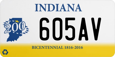 IN license plate 605AV