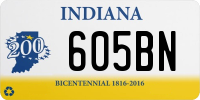 IN license plate 605BN