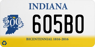 IN license plate 605BO